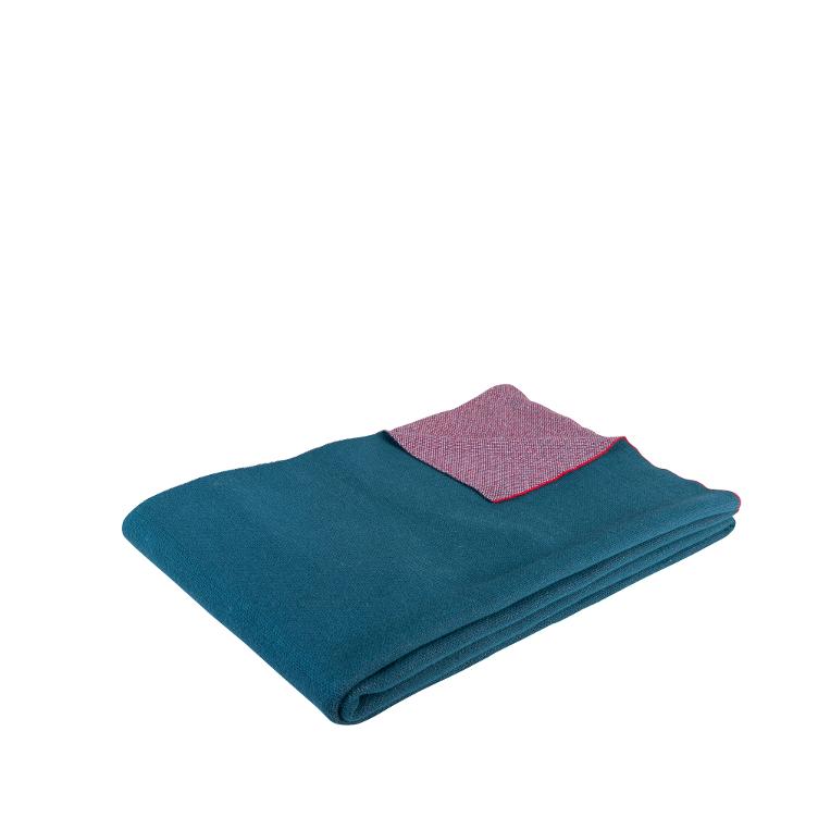 Decke Cuddle Petrol Burgundy