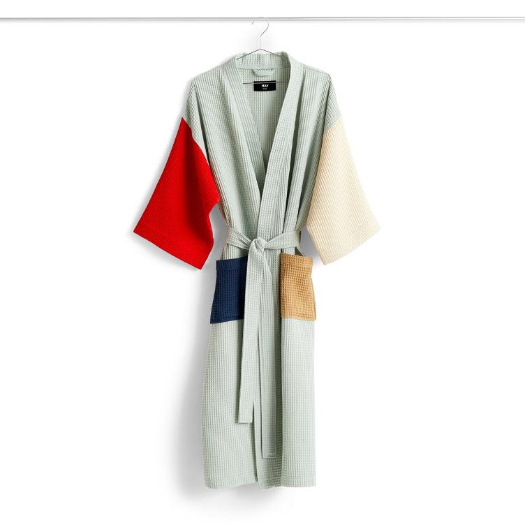 Waffle Bathrobe - galcier multi