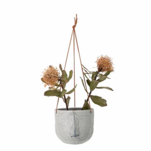 Hanging Flowerpot Ileana - Grey Stoneware - 0