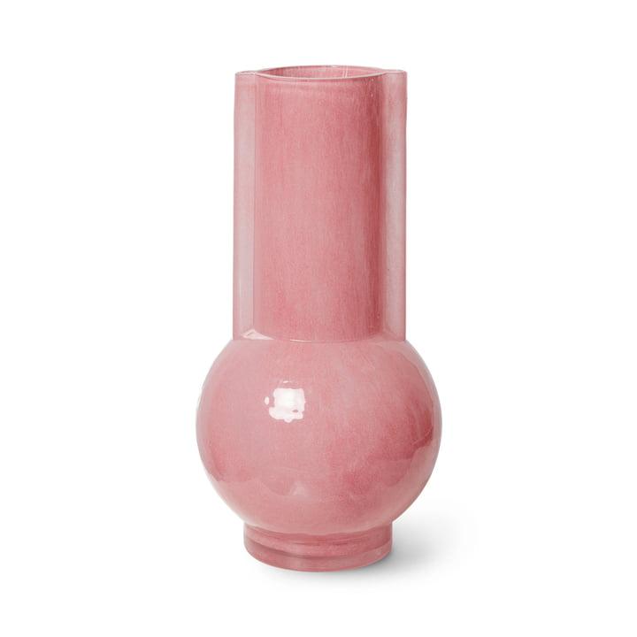 Glas Vase - flamingo pink