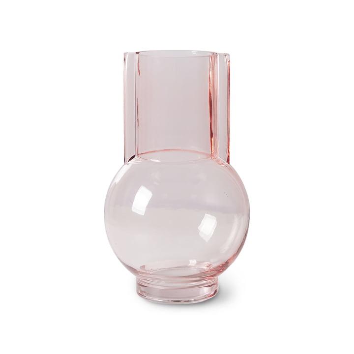 Glas Vase - sundae pink