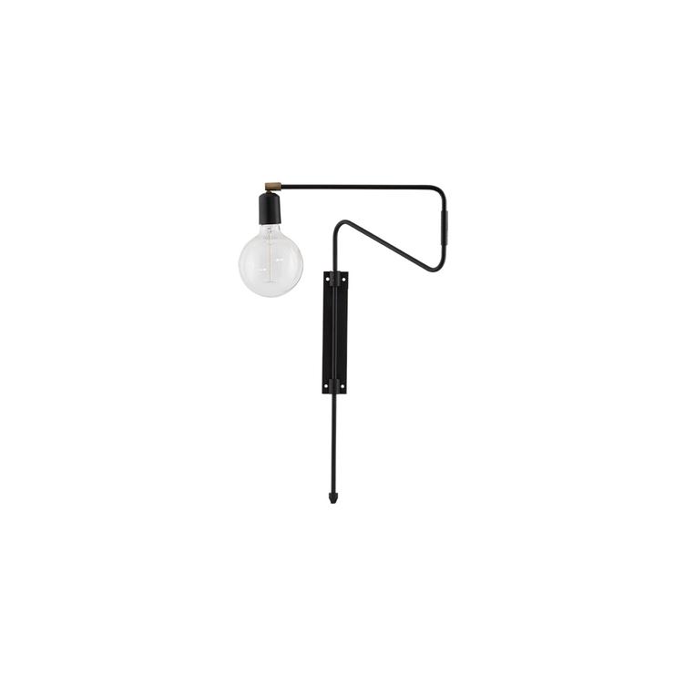Wandlampe Swing Black - Short