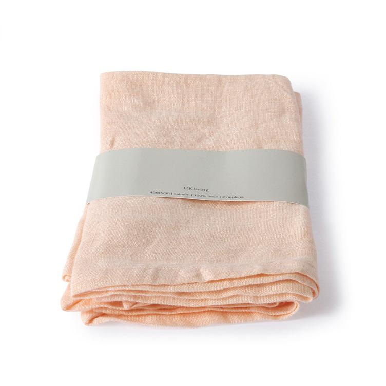 Linen Napkin Salmon Set of 2 45x45